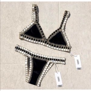 Never been worn Luxsea black velvet bikini